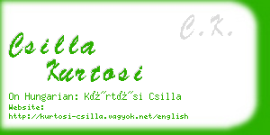 csilla kurtosi business card